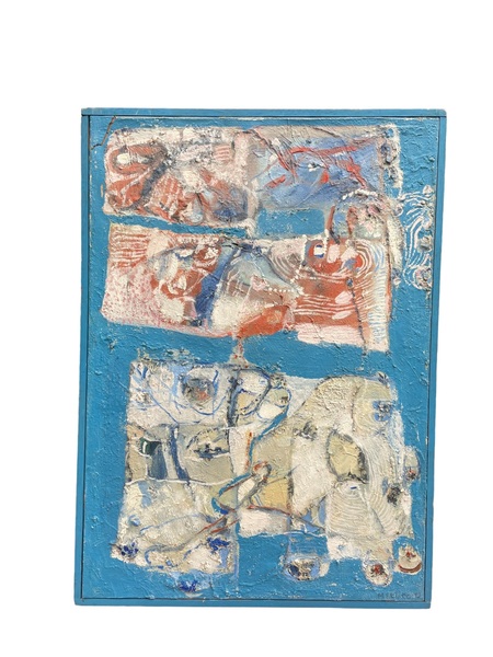 Vintage 1970s Italian Abstract Painting