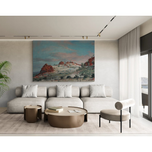 Vintage Large Australian outback landscape art