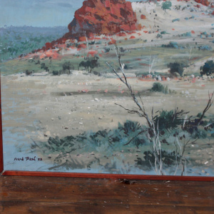 Vintage Large Australian outback landscape art