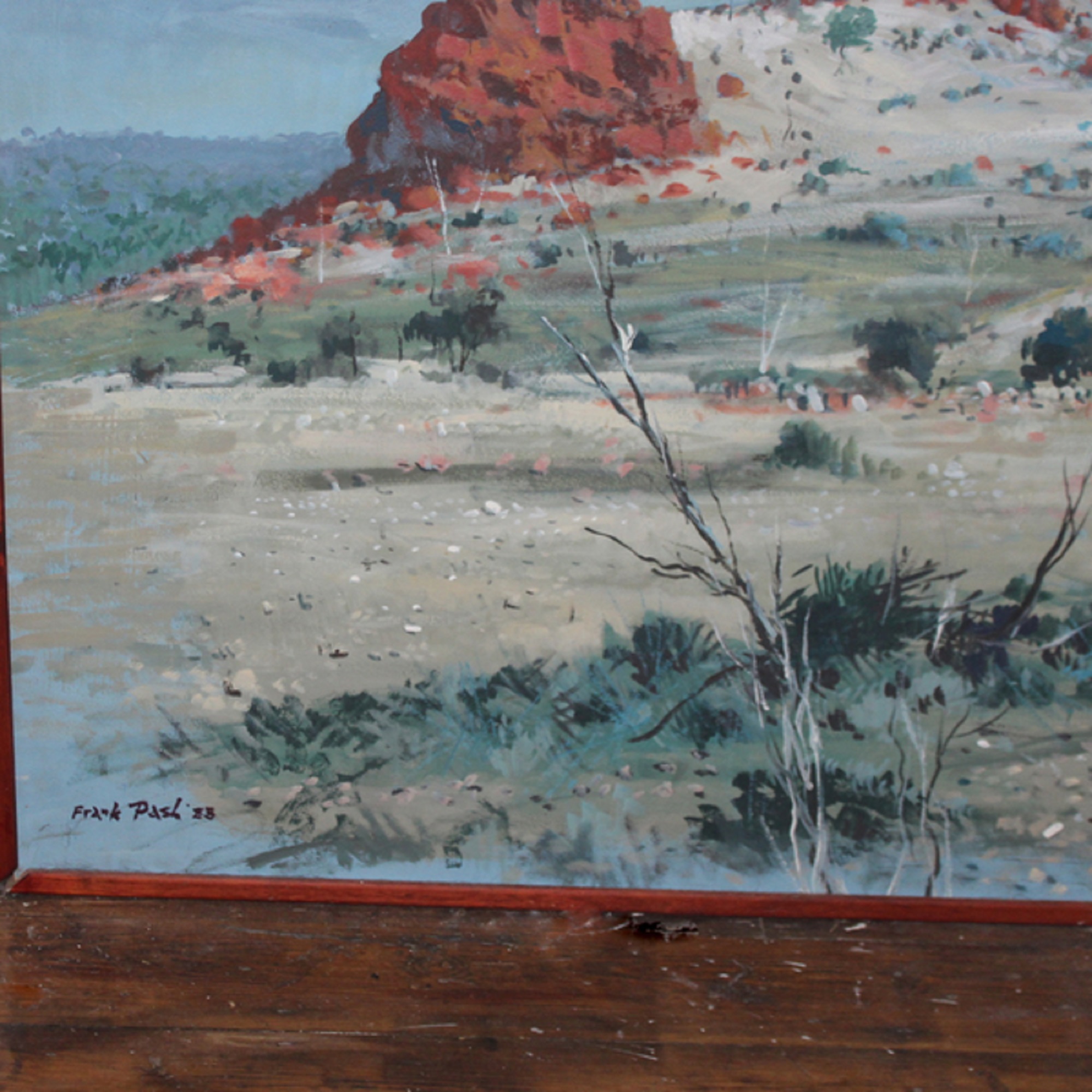 Vintage Large Australian outback landscape art
