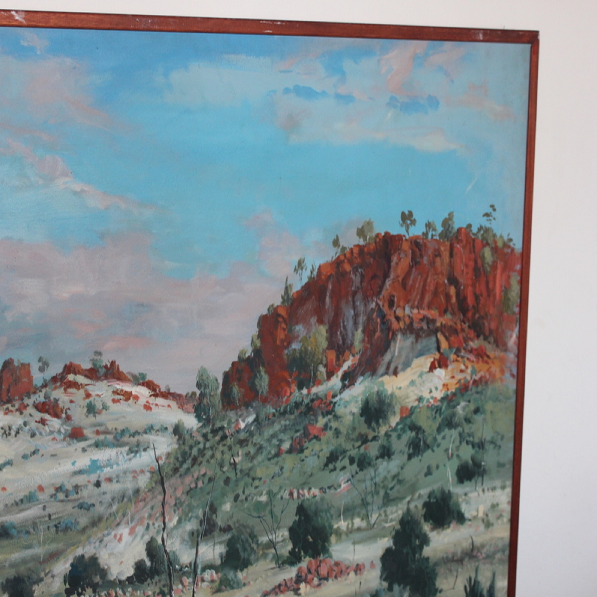 Vintage Large Australian outback landscape art