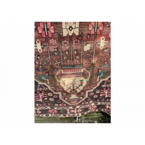 Vintage Persian rug with central medallion