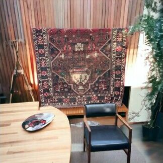 Vintage Persian rug with central medallion
