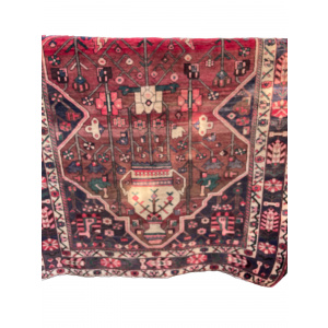 Vintage Persian rug with central medallion