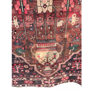 Vintage Persian rug with central medallion