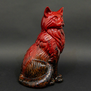 Large Royal Doulton Flambe Cat