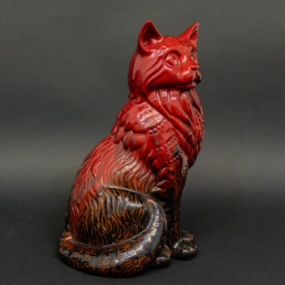 Large Royal Doulton Flambe Cat - Image 9