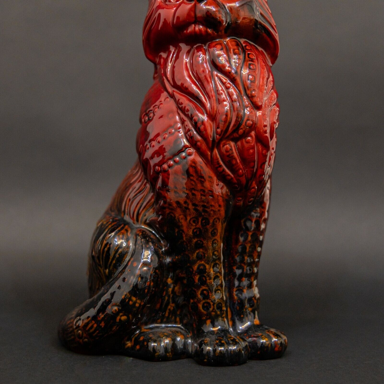 Large Royal Doulton Flambe Cat