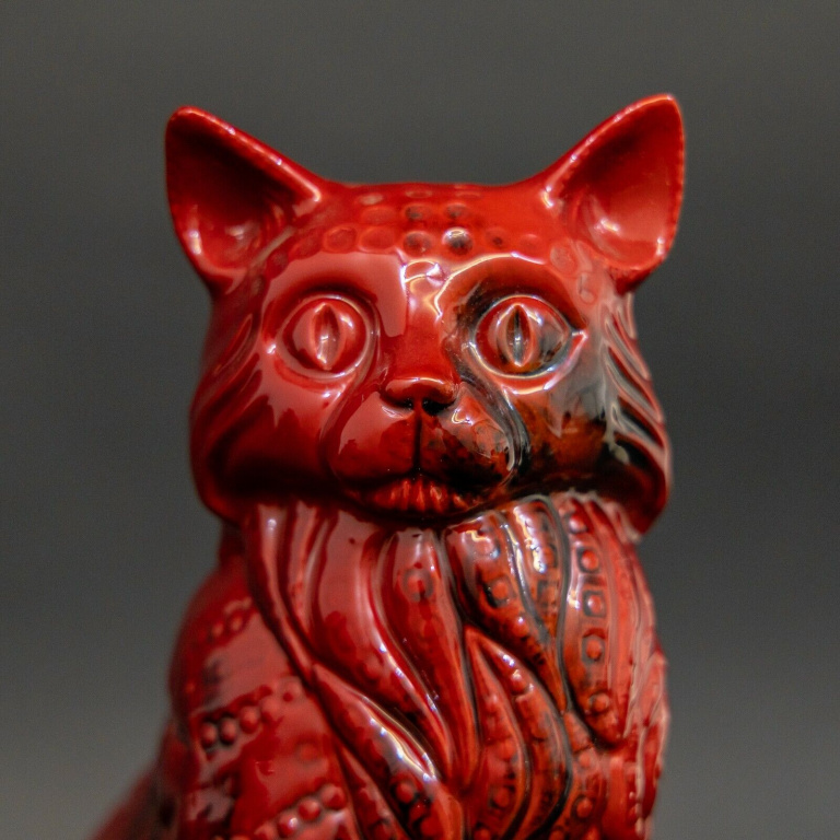 Large Royal Doulton Flambe Cat - Image 8