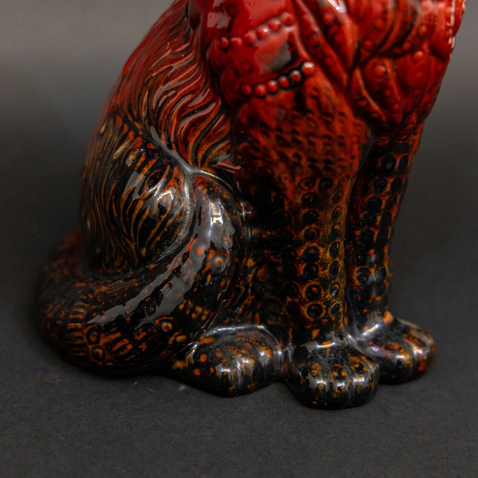 Large Royal Doulton Flambe Cat