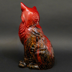 Large Royal Doulton Flambe Cat