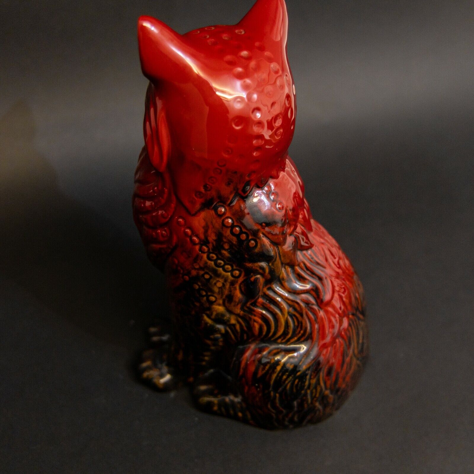 Large Royal Doulton Flambe Cat