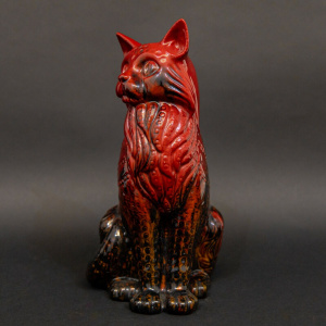 Large Royal Doulton Flambe Cat