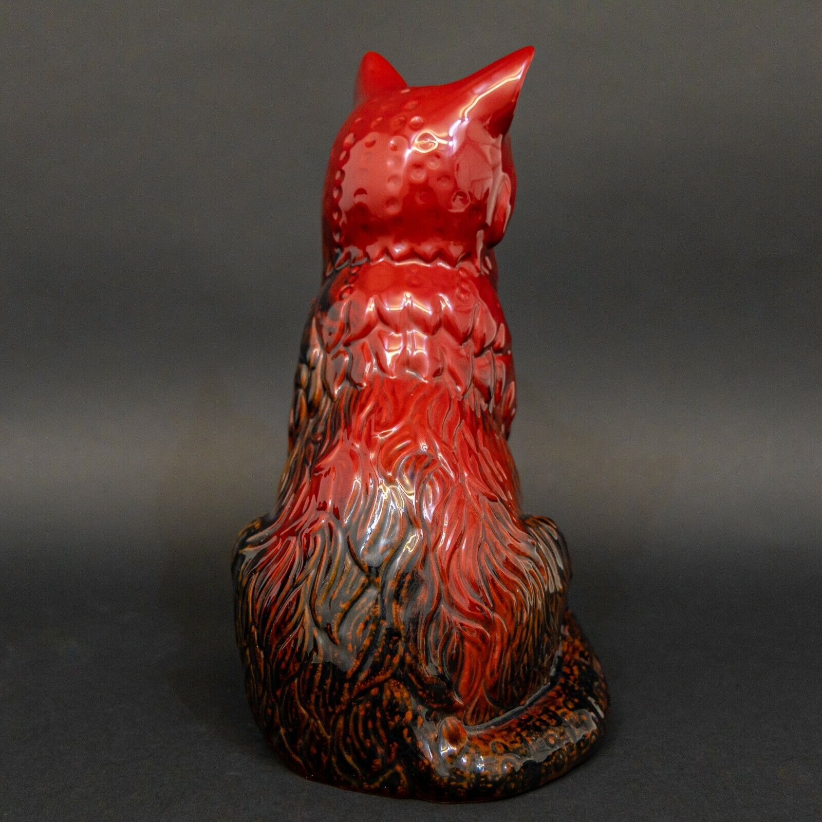 Large Royal Doulton Flambe Cat