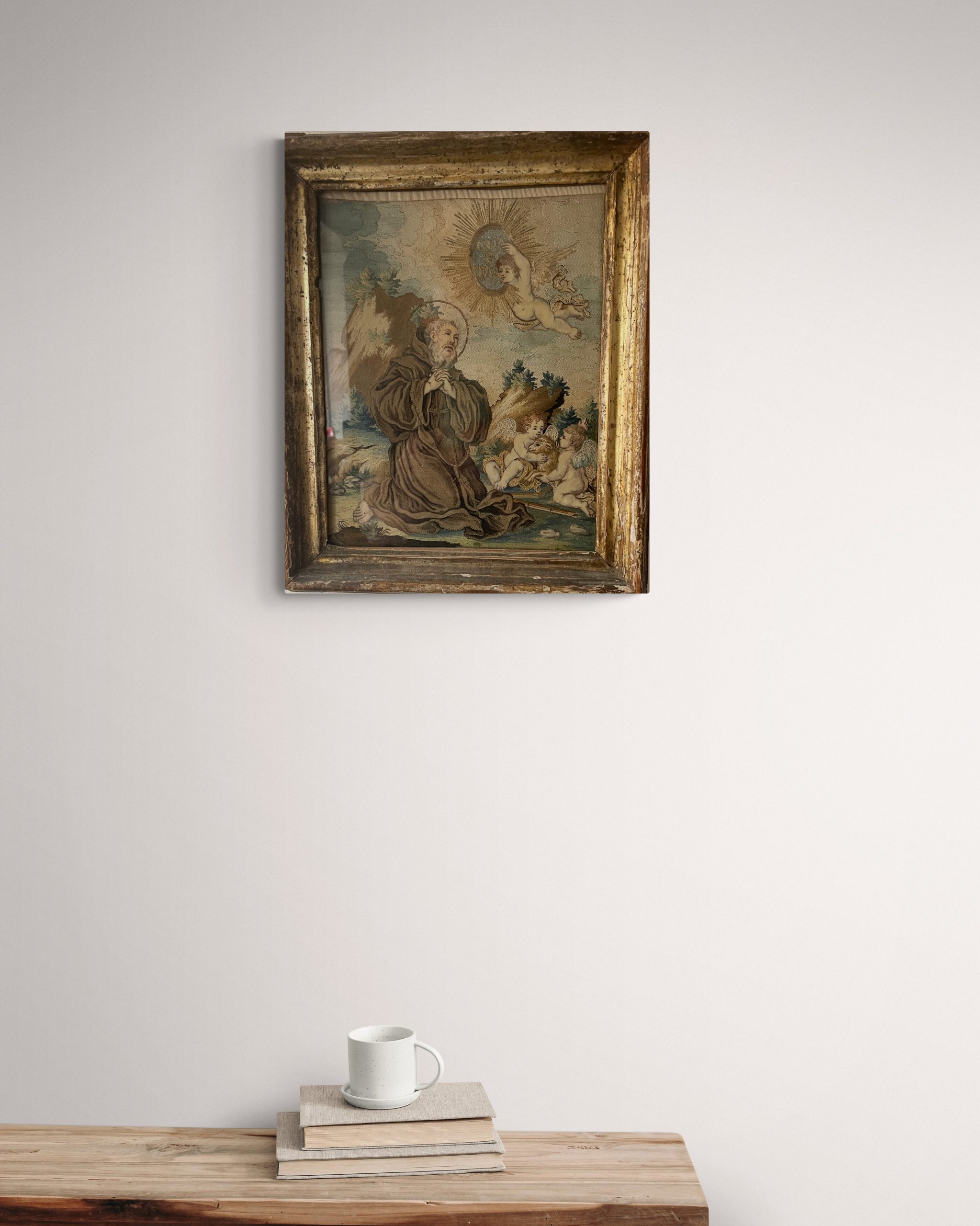 18th Century Saint Francis of Paola with Cherubs