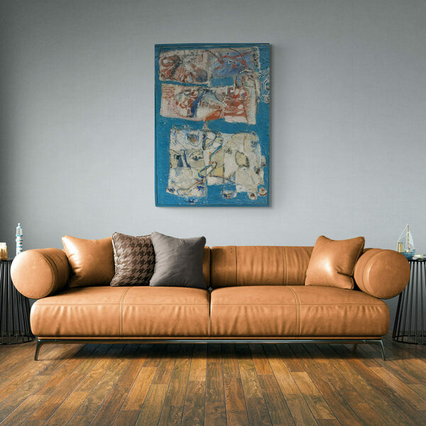 Vintage 1970s Italian Abstract Painting