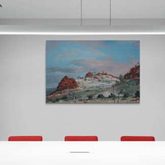 Vintage Large Australian outback landscape art