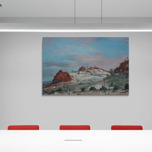Vintage Large Australian outback landscape art