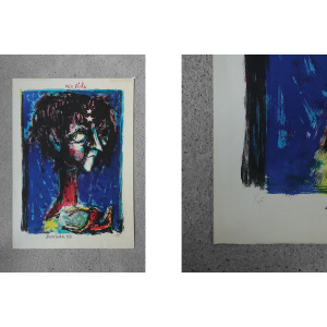 Bernard Lorjou, Des Fols, Antinea, Color Lithograph on Arches Paper, 1959