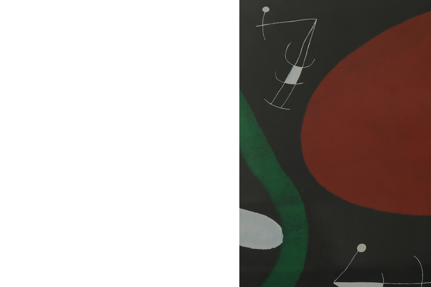 Joan Miró, Soleil et Étincelles, Color Lithograph, 1960s, Framed