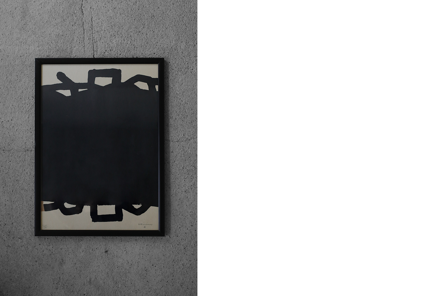 Eduardo Chillida, Original Vintage Lithograph on cardboard, Framed