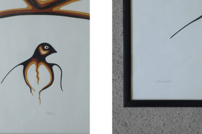 Saul Mamakeesick, Protection, Acrylic on Art Paper, 1980, Framed - Image 3