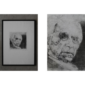 Maurizio Bini, Etching on paper, 1960s, Framed
