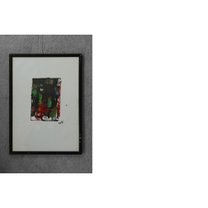 Rosario Calì, Cromatismo Ermetico, Mixed Media on Paper, 1960s, Framed