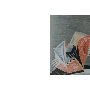 Jürgen Von Konow, Window View, Söndrum, Color Lithograph, 1958, Framed