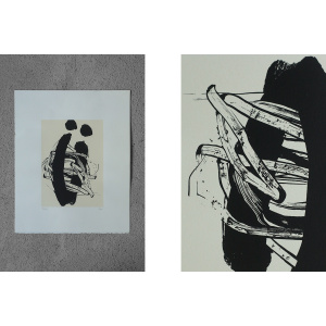 Vintage Modern Lithograph, Lovers by Unknown Artist