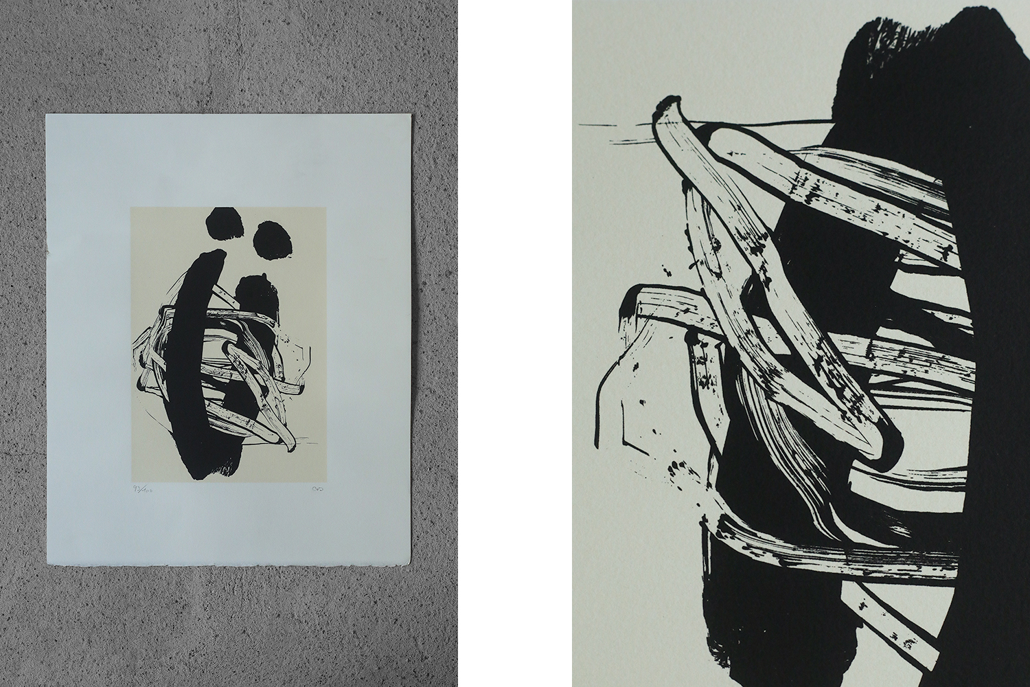 Vintage Modern Lithograph, Lovers by Unknown Artist