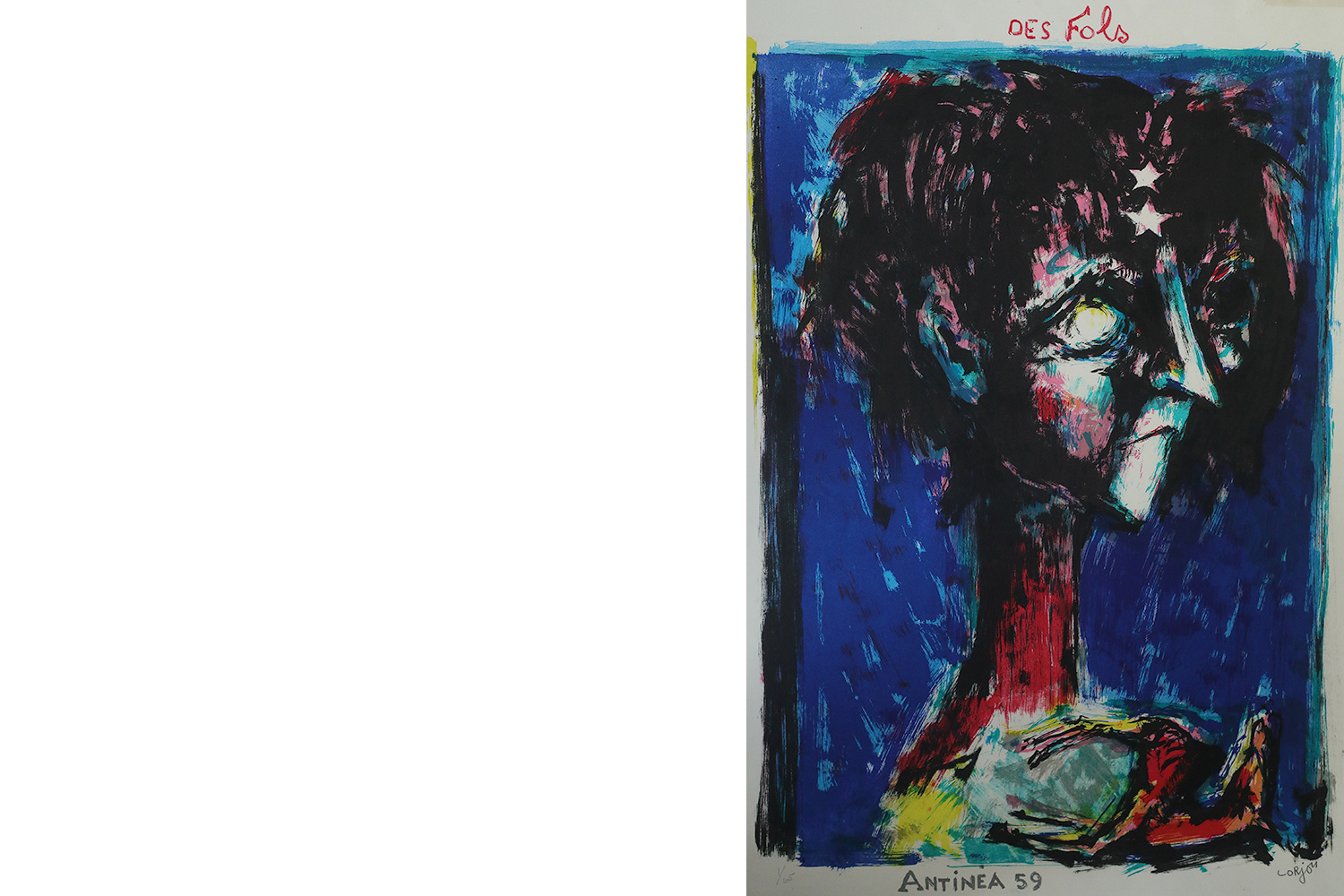 Bernard Lorjou, Des Fols, Antinea, Color Lithograph on Arches Paper, 1959