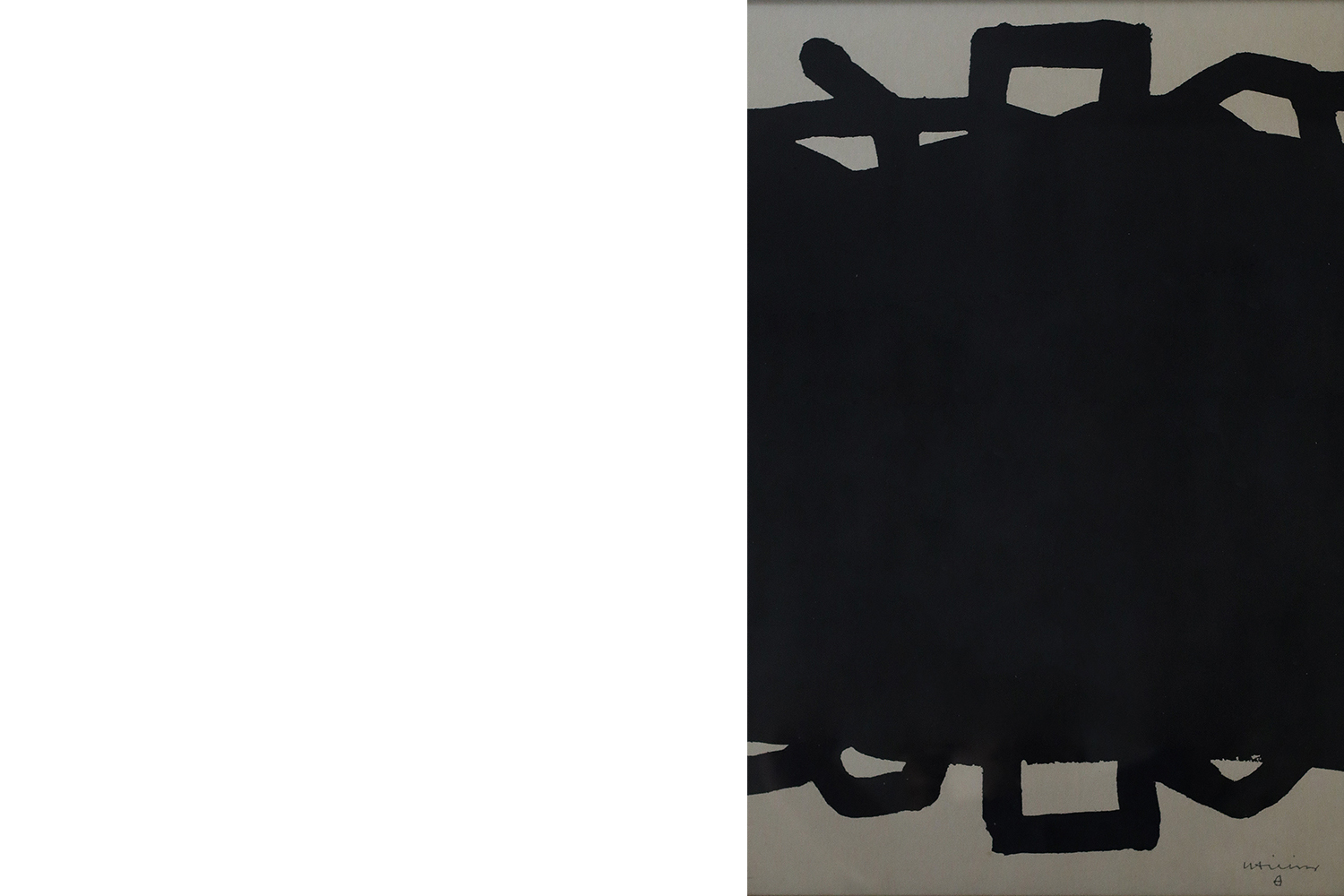 Eduardo Chillida, Original Vintage Lithograph on cardboard, Framed