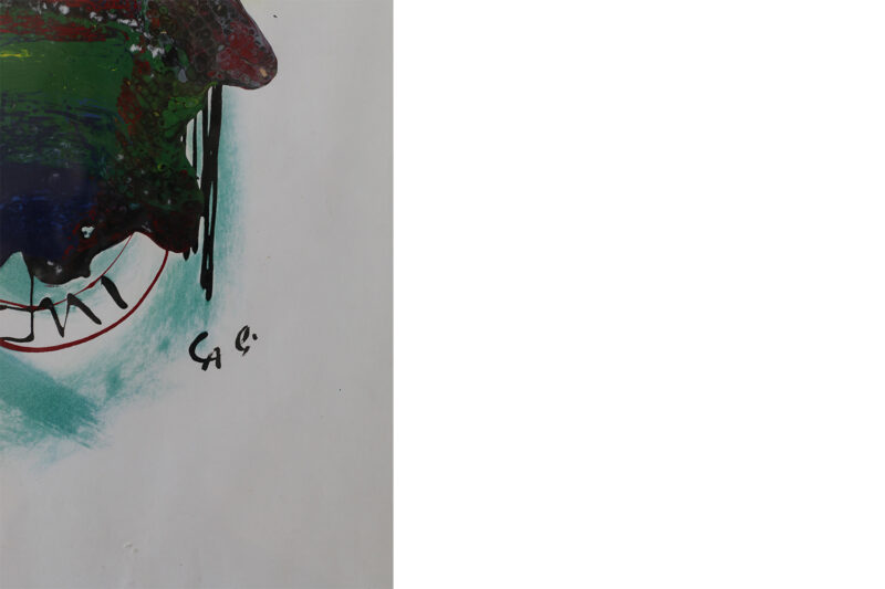 Rosario Calì, Cromatismo Ermetico, Mixed Media on Paper, 1970s, Framed