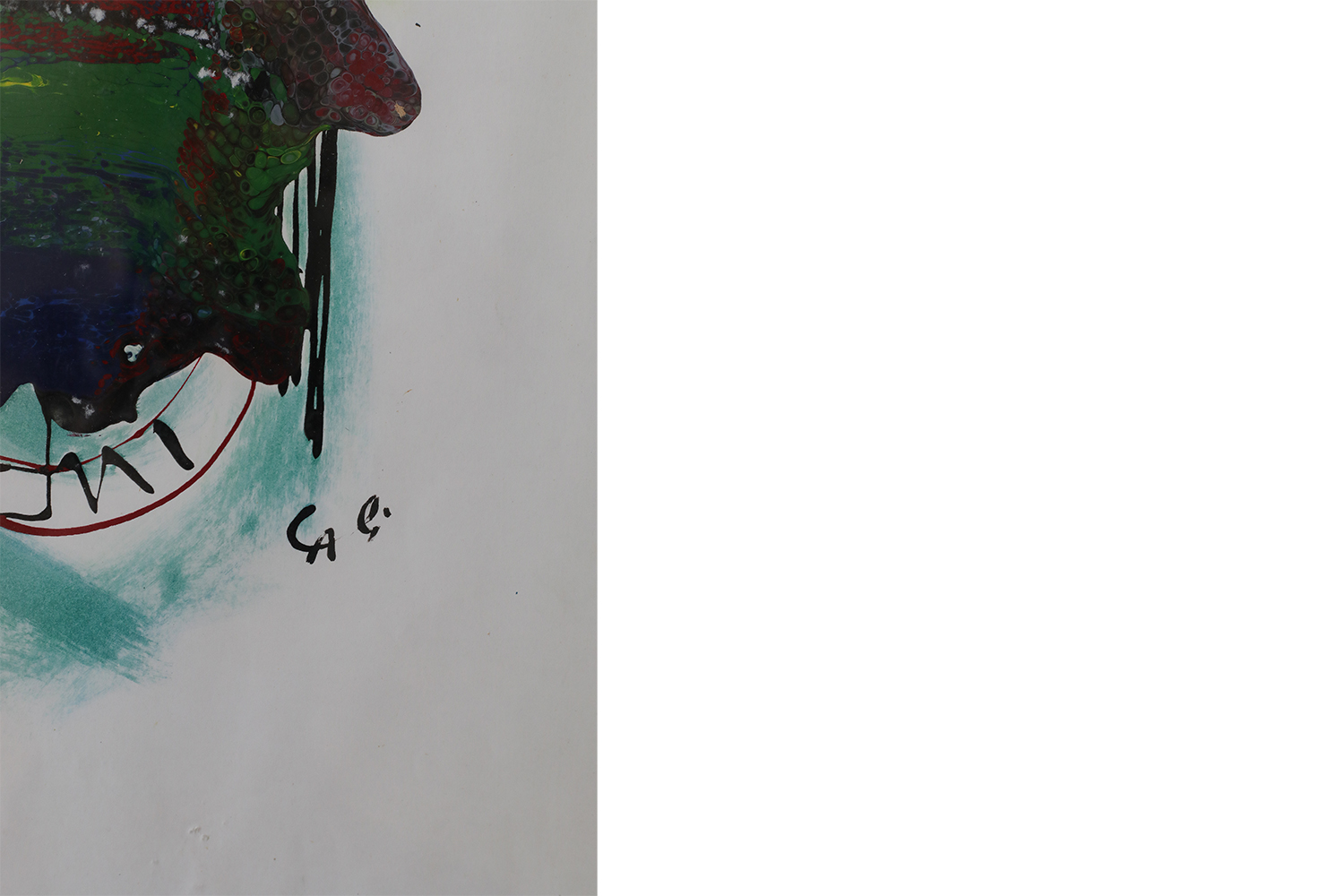 Rosario Calì, Cromatismo Ermetico, Mixed Media on Paper, 1970s, Framed