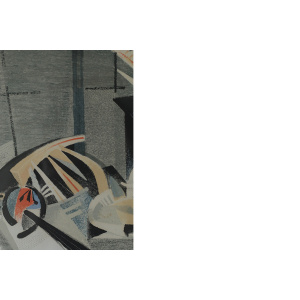 Jürgen Von Konow, Window View, Söndrum, Color Lithograph, 1958, Framed