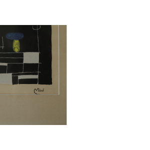 Joan Miró, Soleil et Étincelles, Color Lithograph, 1960s, Framed