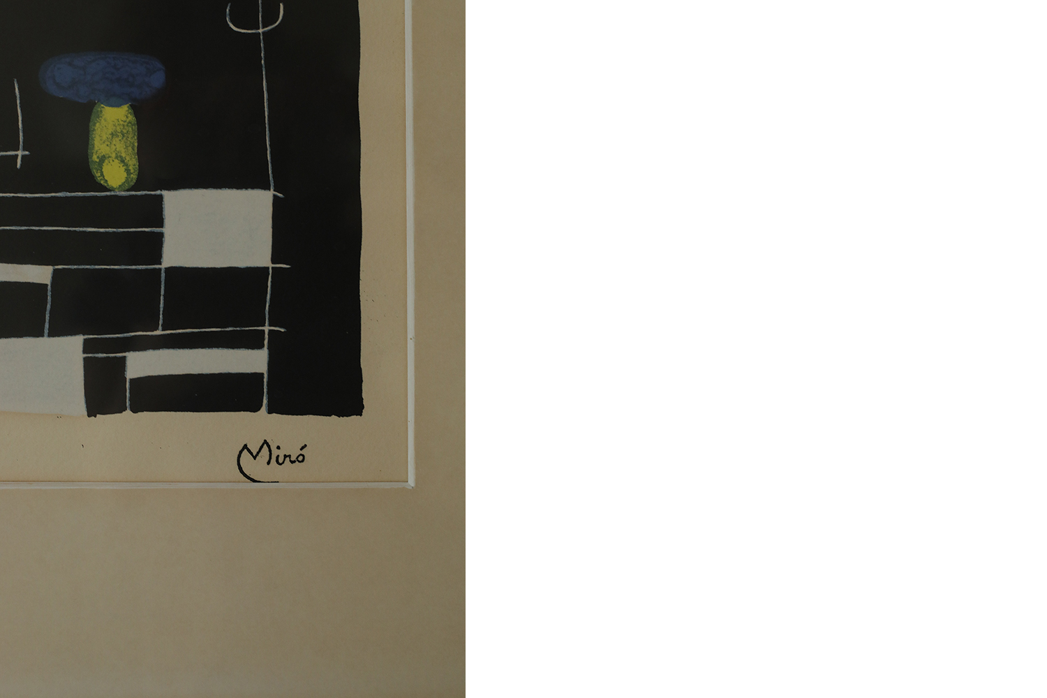 Joan Miró, Soleil et Étincelles, Color Lithograph, 1960s, Framed