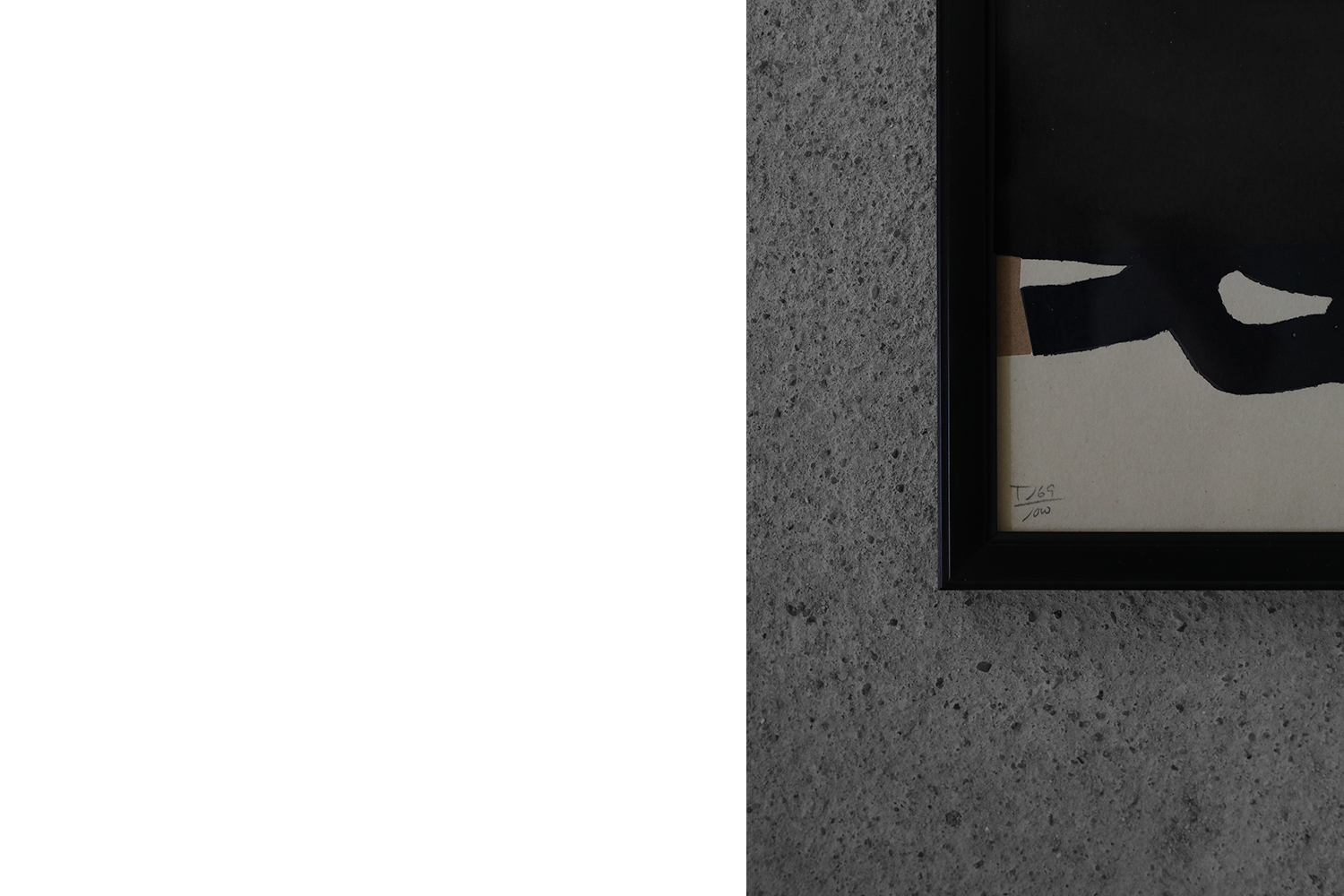 Eduardo Chillida, Original Vintage Lithograph on cardboard, Framed