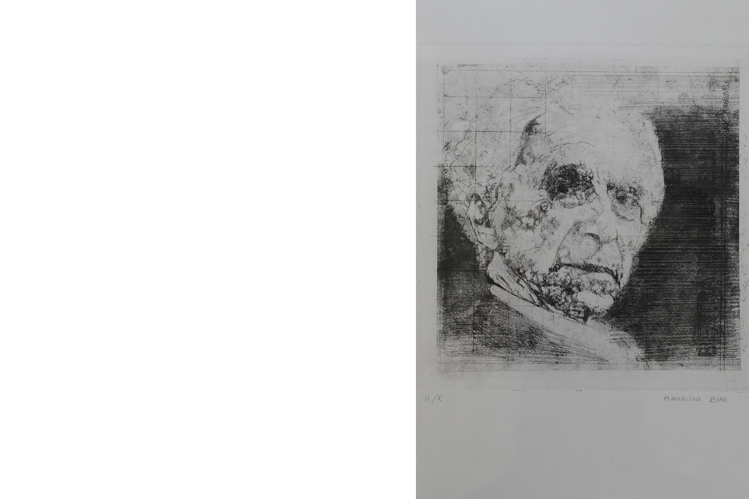 Maurizio Bini, Etching on paper, 1960s, Framed
