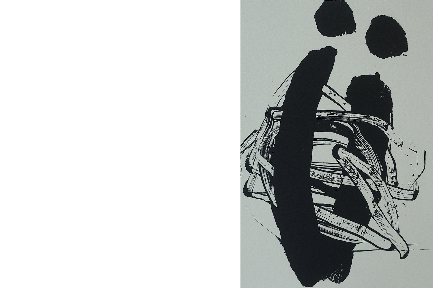 Vintage Modern Lithograph, Lovers by Unknown Artist