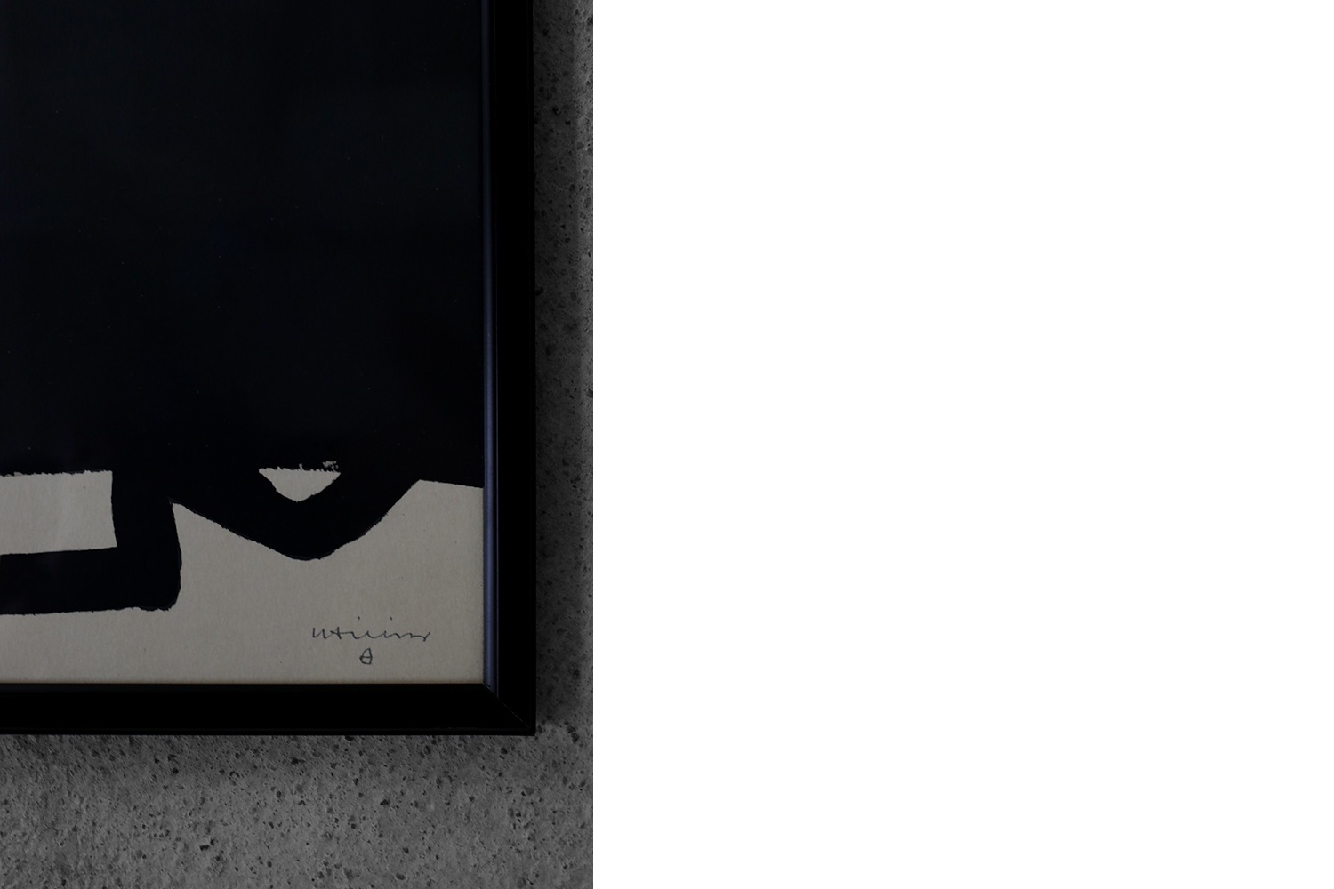 Eduardo Chillida, Original Vintage Lithograph on cardboard, Framed