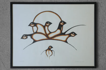 Saul Mamakeesick, Protection, Acrylic on Art Paper, 1980, Framed