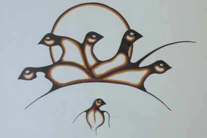 Saul Mamakeesick, Protection, Acrylic on Art Paper, 1980, Framed - Image 2