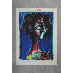 Bernard Lorjou, Des Fols, Antinea, Color Lithograph on Arches Paper, 1959