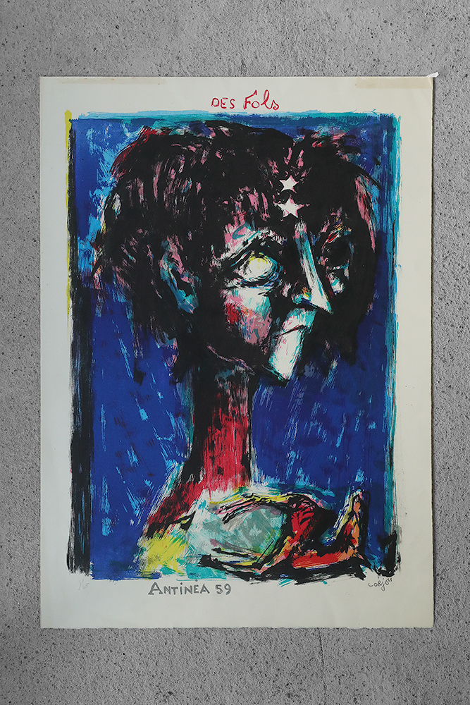 Bernard Lorjou, Des Fols, Antinea, Color Lithograph on Arches Paper, 1959