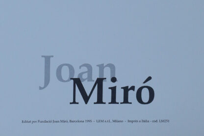 Joan Miró, Poema I, 1968, Poster, Barcelona, 1995 - Image 3