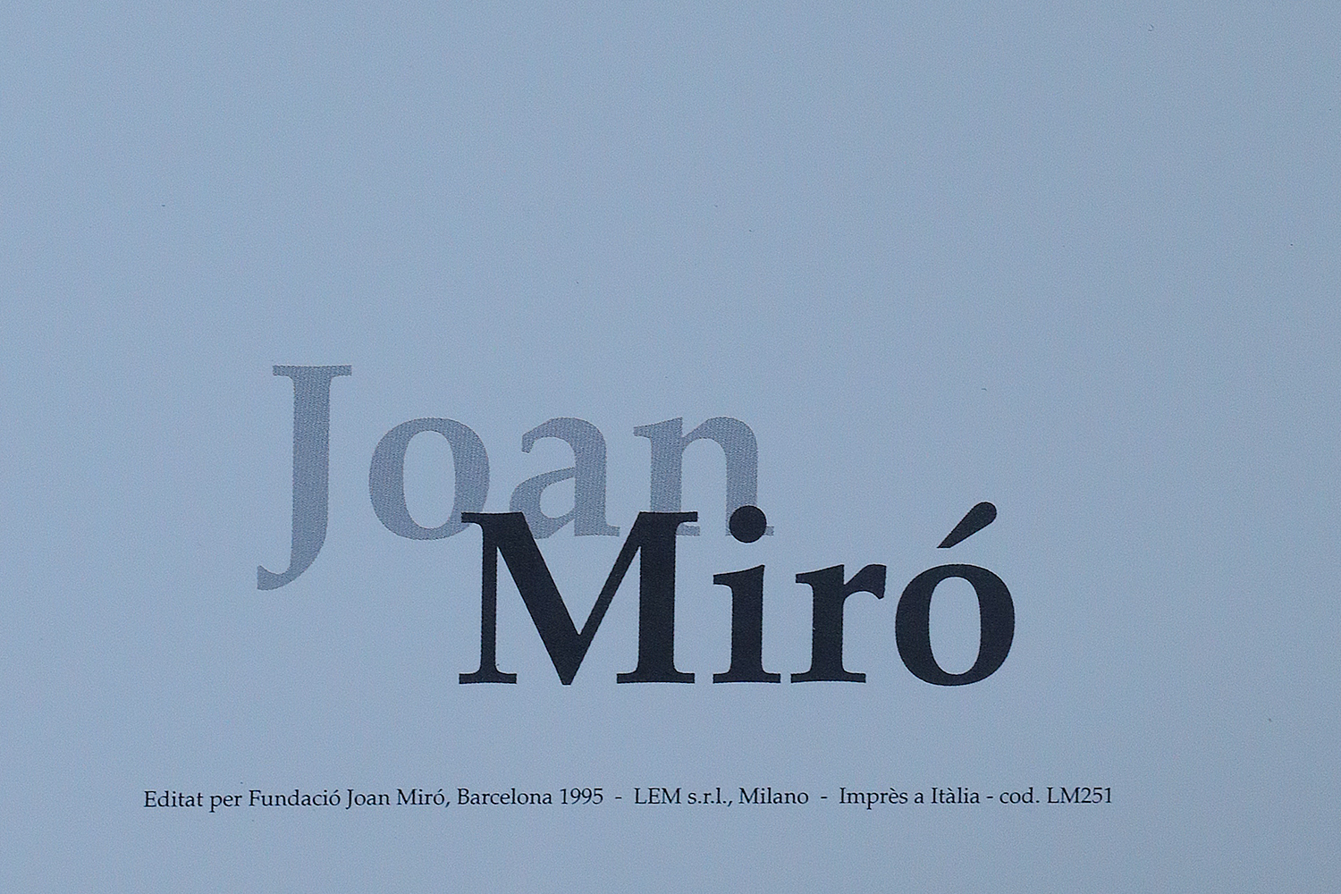 Joan Miró, Poema I, 1968, Poster, Barcelona, 1995