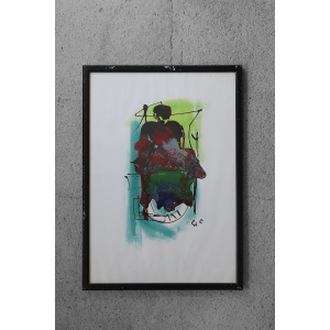 Rosario Calì, Cromatismo Ermetico, Mixed Media on Paper, 1970s, Framed