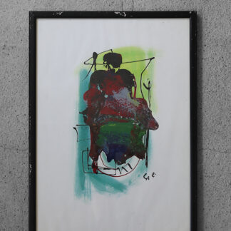 Rosario Calì, Cromatismo Ermetico, Mixed Media on Paper, 1970s, Framed